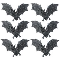 3 Bats Stacked Black Gray Ceramic Figure Halloween Horror Home hotsell Decor Vampire New